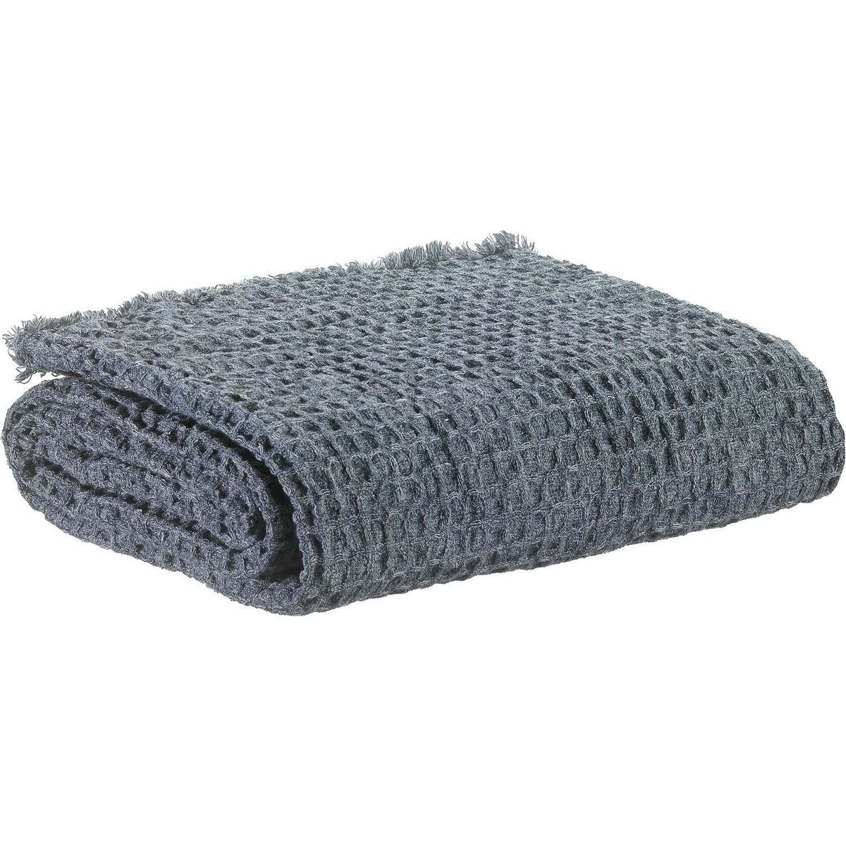 Les Ateliers du Linge Plaid Jaya 160x130cm 100% Polyester Bleu Imperial