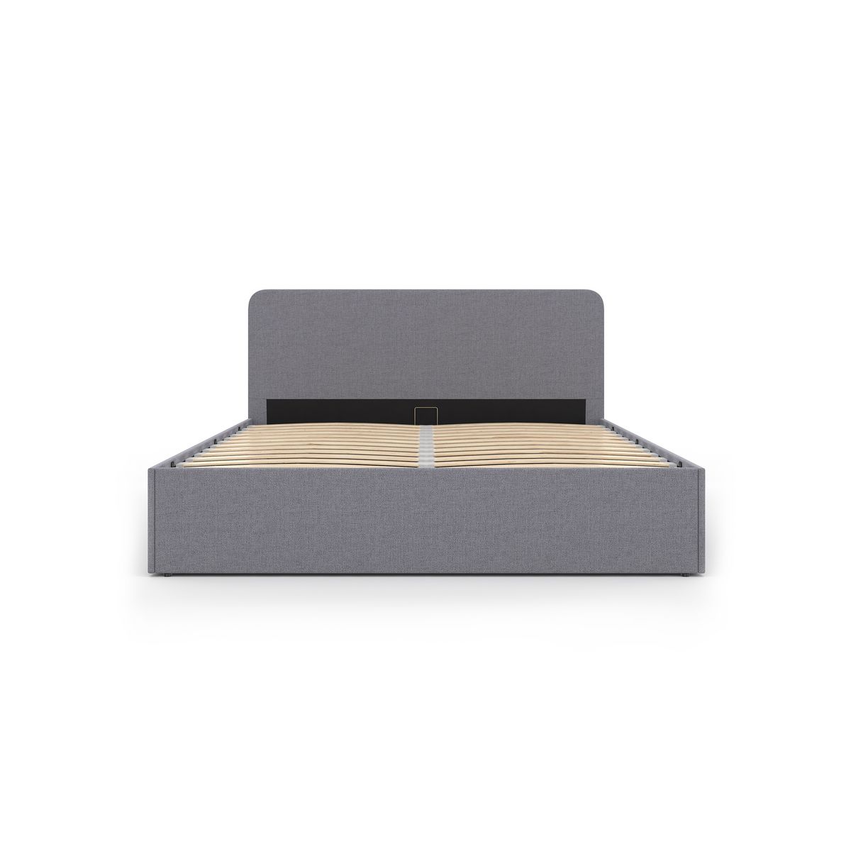 Lit coffre tissu avec sommier relevable 160x200 cm AMBRE