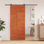 Voir la diapositive 1 : VIDAXL Porte de grange marron cire 90x208 cm bois massif de pin