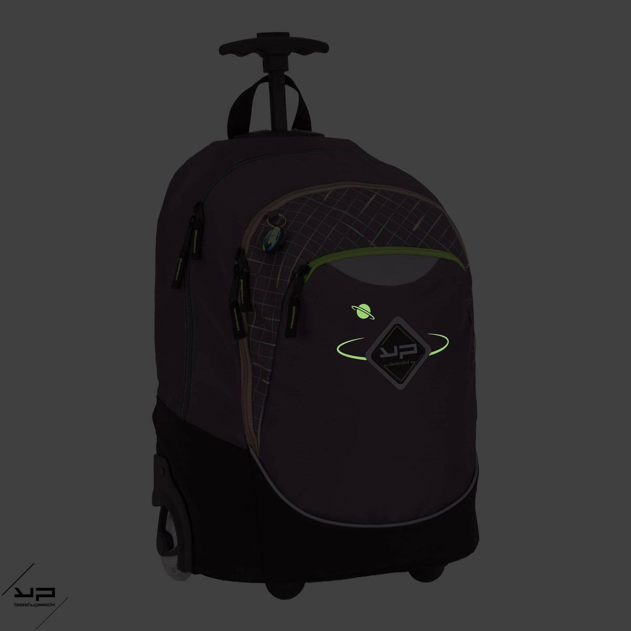 Voir la diapositive 2 : BODYPACK BODYPACK Sac à dos à roulettes recyclé Comète gris