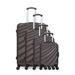 WAVE PARIS WAVE PARIS - Set de 4 Valises DANUBE-M 75 cm 4 Roues. Coloris disponibles : Rouge, Orange, Gris, Bleu, Marron