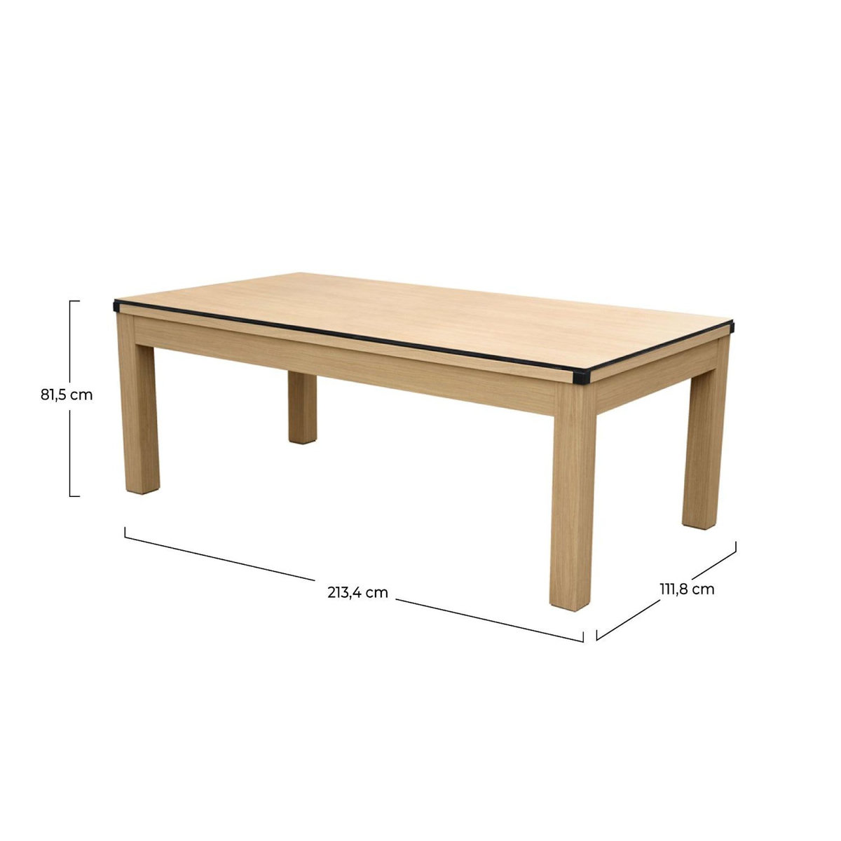 Rendez vous déco Table multi-jeux convertible, 8-10 personnes-Stan