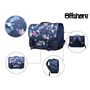 Voir la diapositive 5 : Bagtrotter BAGTROTTER Cartable 38 cm Offshore Hibiscus Fleurs Bleu