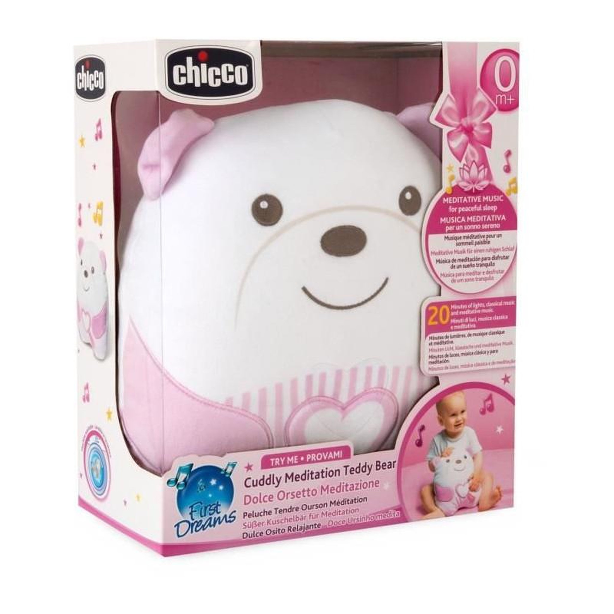 Voir la diapositive 4 : CHICCO Peluche tendre Ourson - CHICCO - Rose - Des la naissance