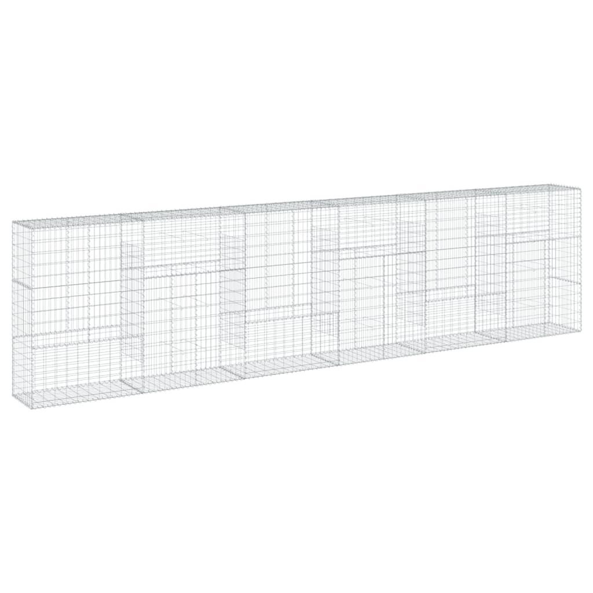Voir la diapositive 2 : VIDAXL Panier gabion avec couvercle 600x50x150 cm fer galvanise