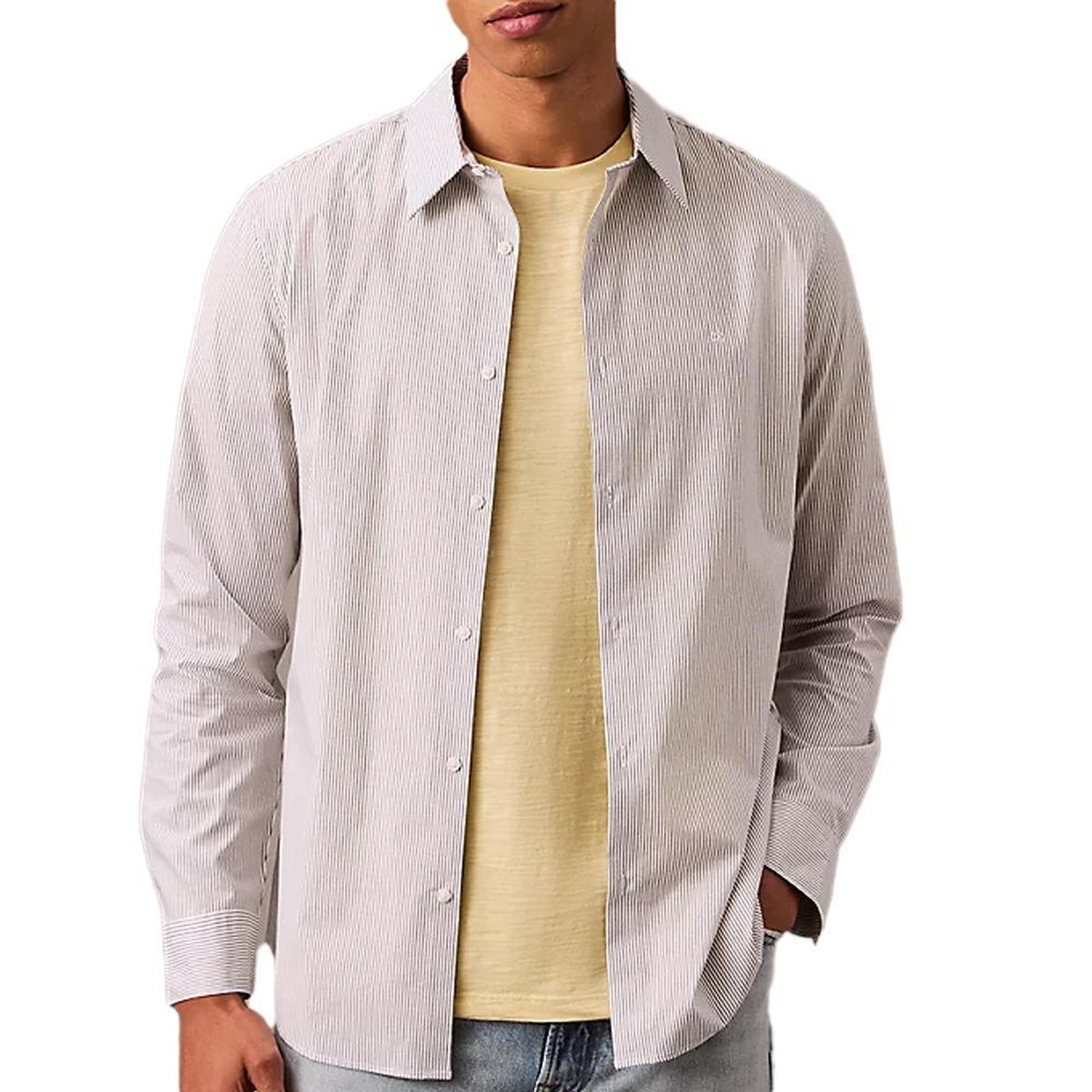Voir la diapositive 1 : CALVIN KLEIN JEANS Chemise rayures slim bleu homme calvin klein jeans stripe stret