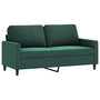 Voir la diapositive 2 : VIDAXL Canape a 2 places Vert fonce 140 cm Velours