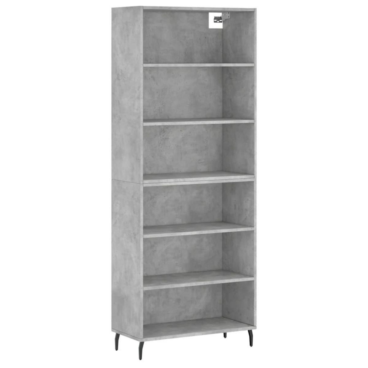 VIDAXL Buffet gris beton 69,5x32,5x180 cm bois d'ingenierie