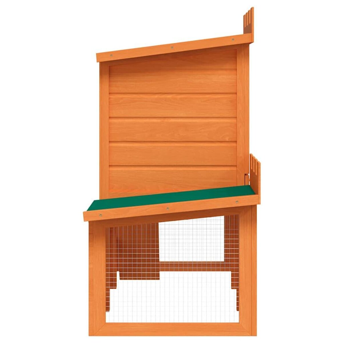 VIDAXL Clapier large d'exterieur avec 1 seule maison