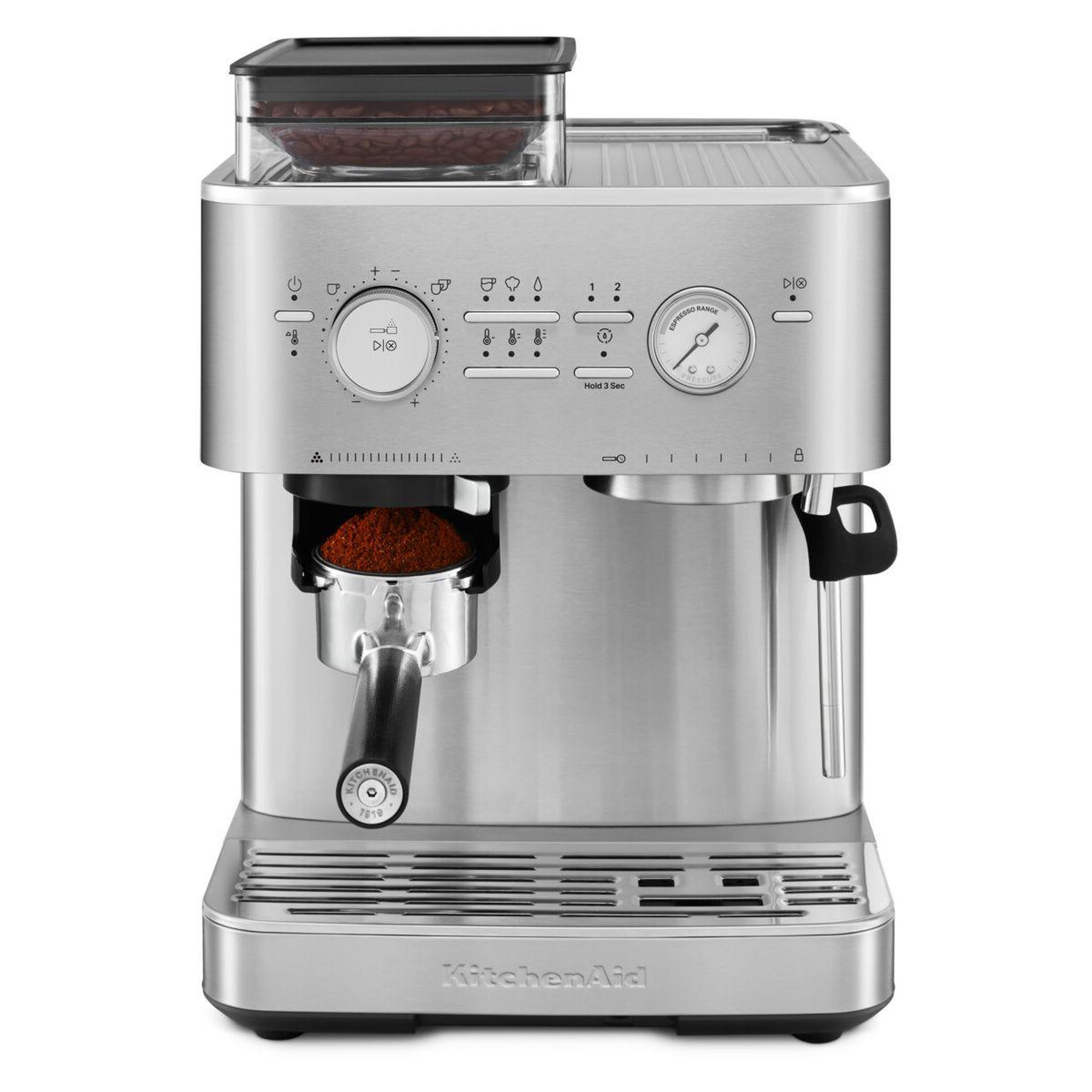 Voir la diapositive 4 : KitchenAid Machine à expresso 5KES6551ESX