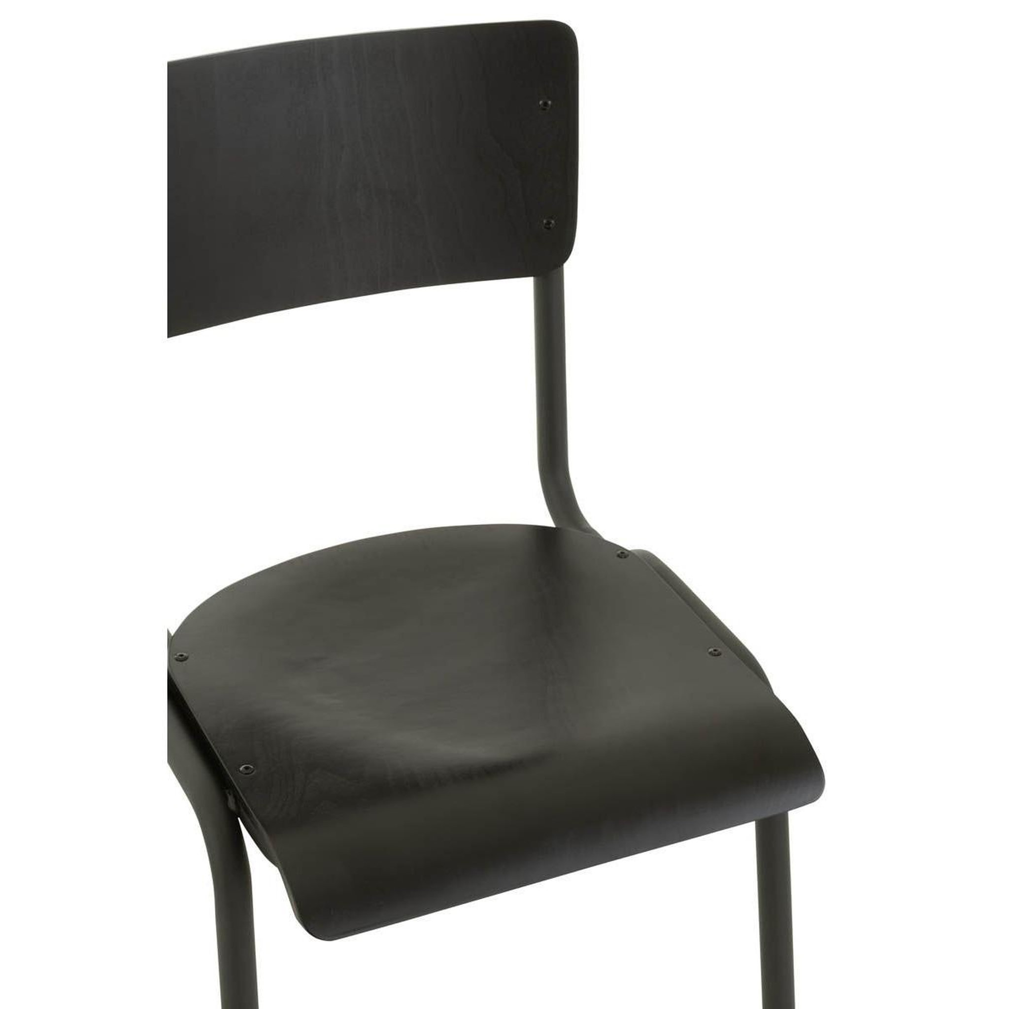 Voir la diapositive 5 : J-LINE Chaise vintage en bois  mauricio  82cm noir