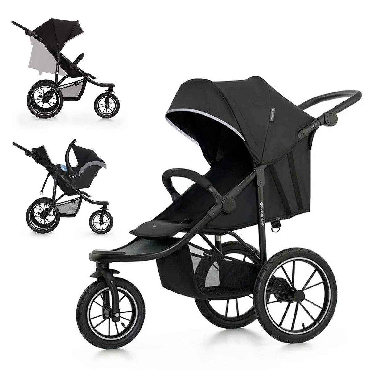 KINDERKRAFT Poussette 3 roues tout-terrain Helsi 2