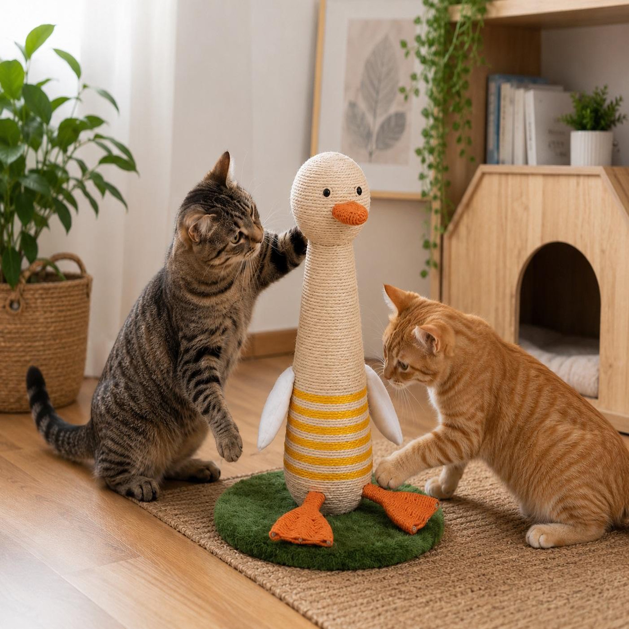 Voir la diapositive 4 : Eden Cône a gratter canard pour chat arbre a griffer 51cm