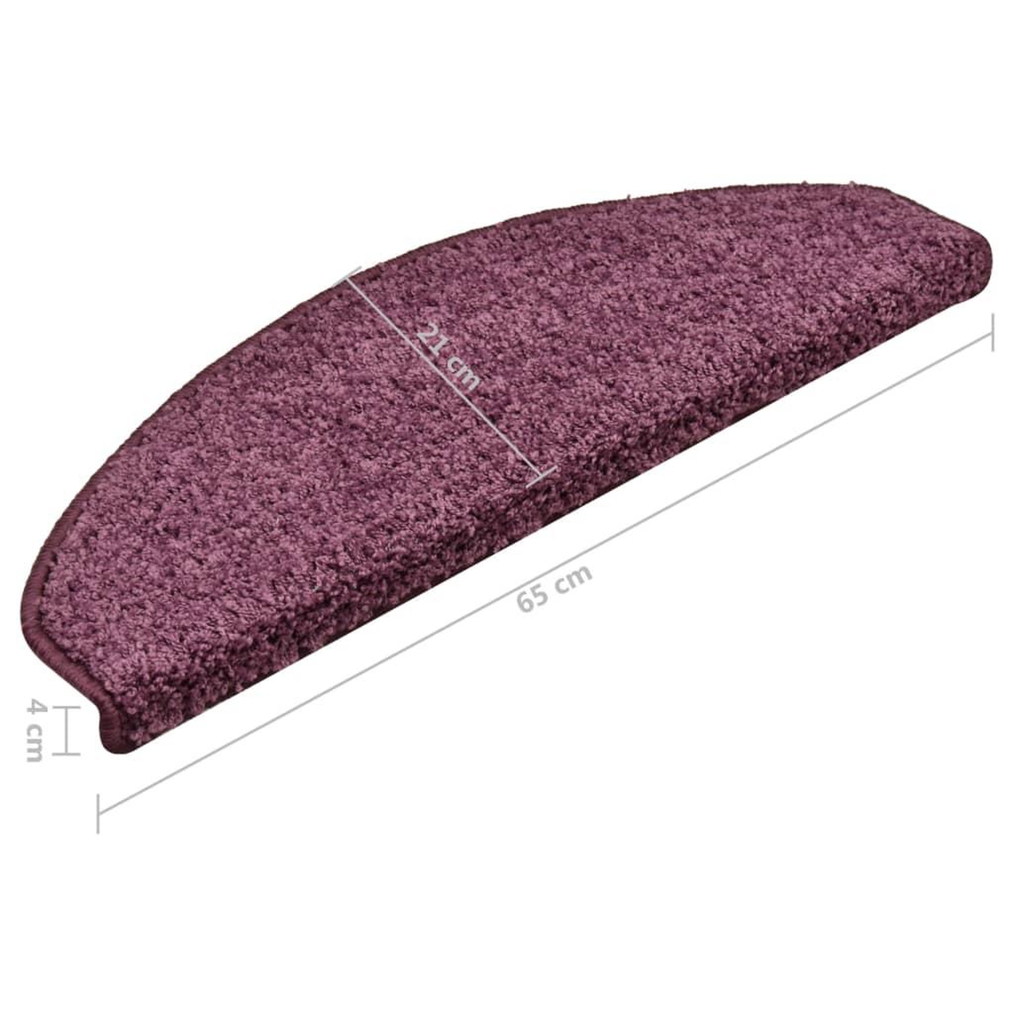 Voir la diapositive 6 : VIDAXL Tapis de marches d'escalier 15 pcs Violet fonce 65x21x4 cm
