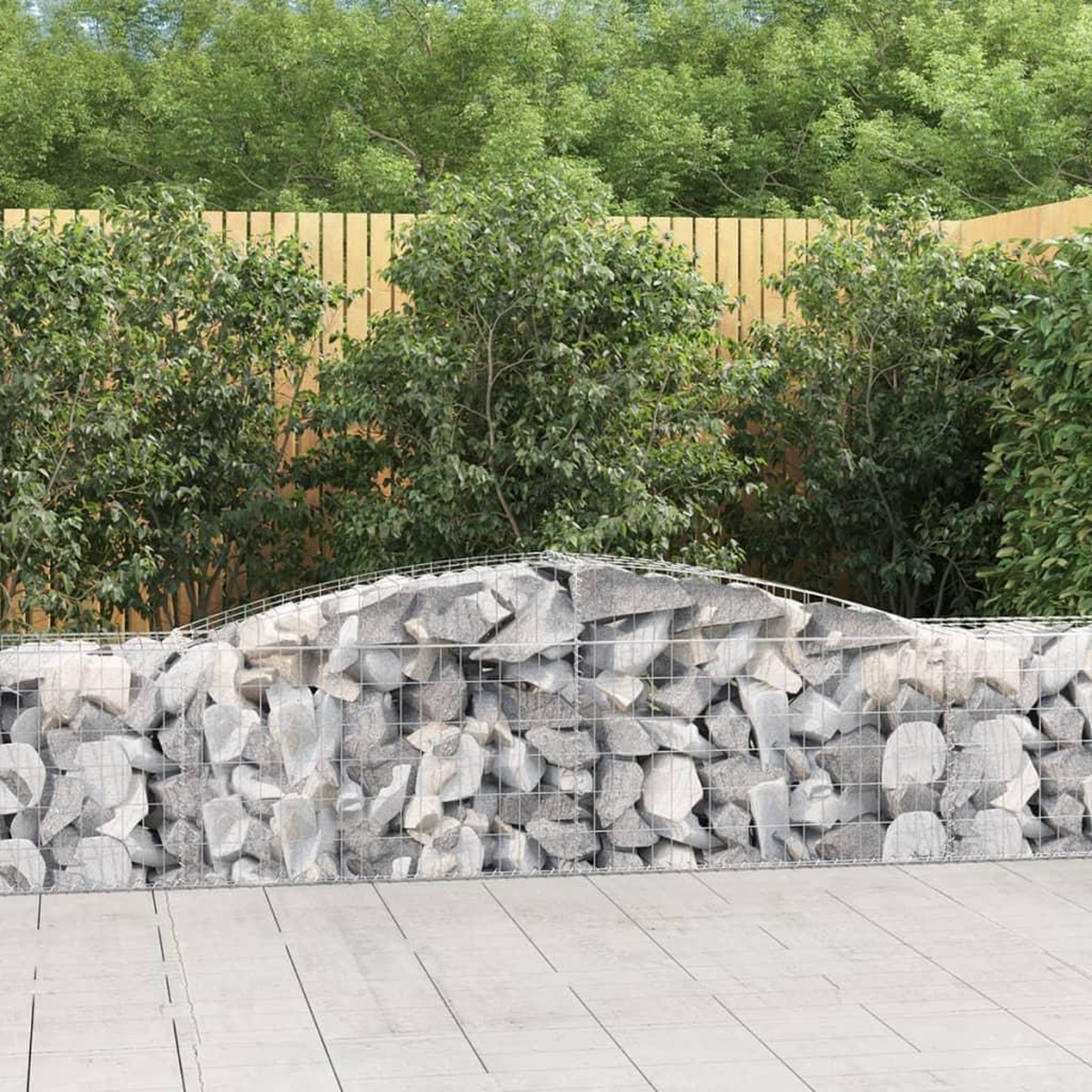 VIDAXL Paniers a gabions arques 20 pcs 400x50x60/80 cm Fer galvanise