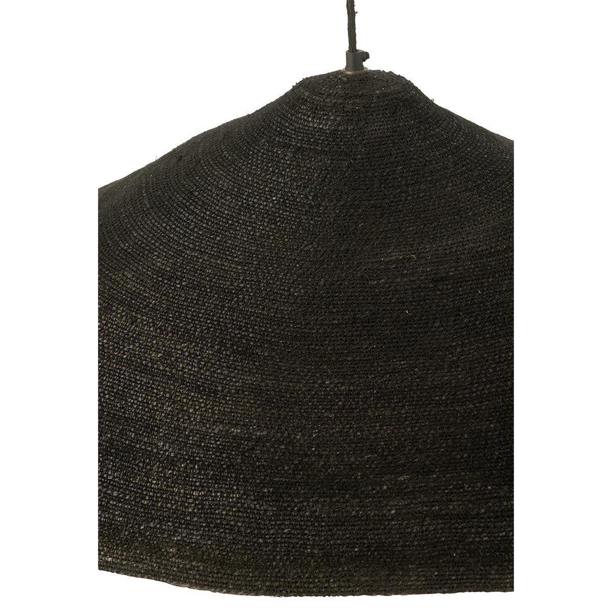 Voir la diapositive 3 : J-LINE Lampe suspension chapeau  moonj  80cm noir