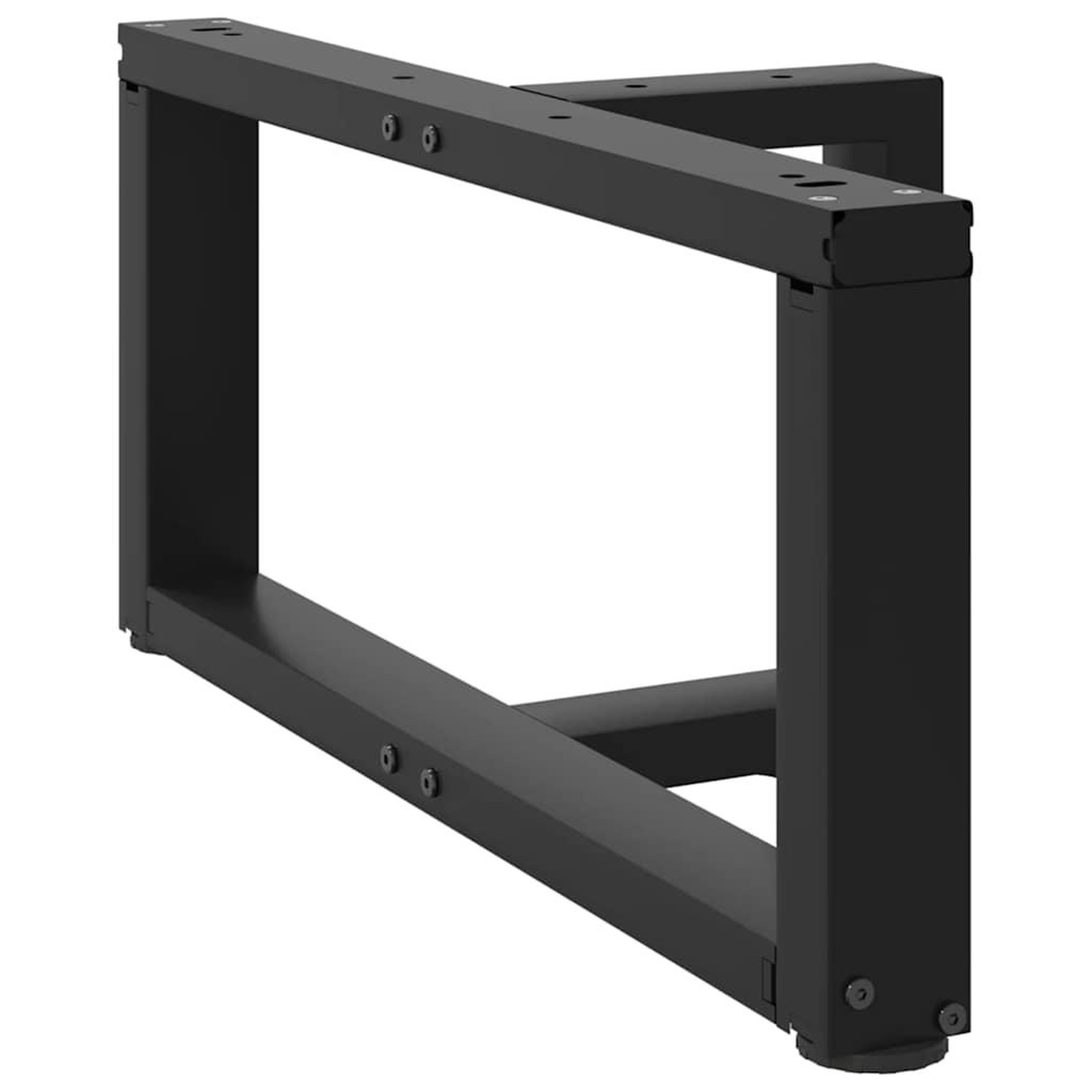 Voir la diapositive 4 : VIDAXL Pieds de table basse en forme de T 2 pcs noir 70x25x(30-31) cm