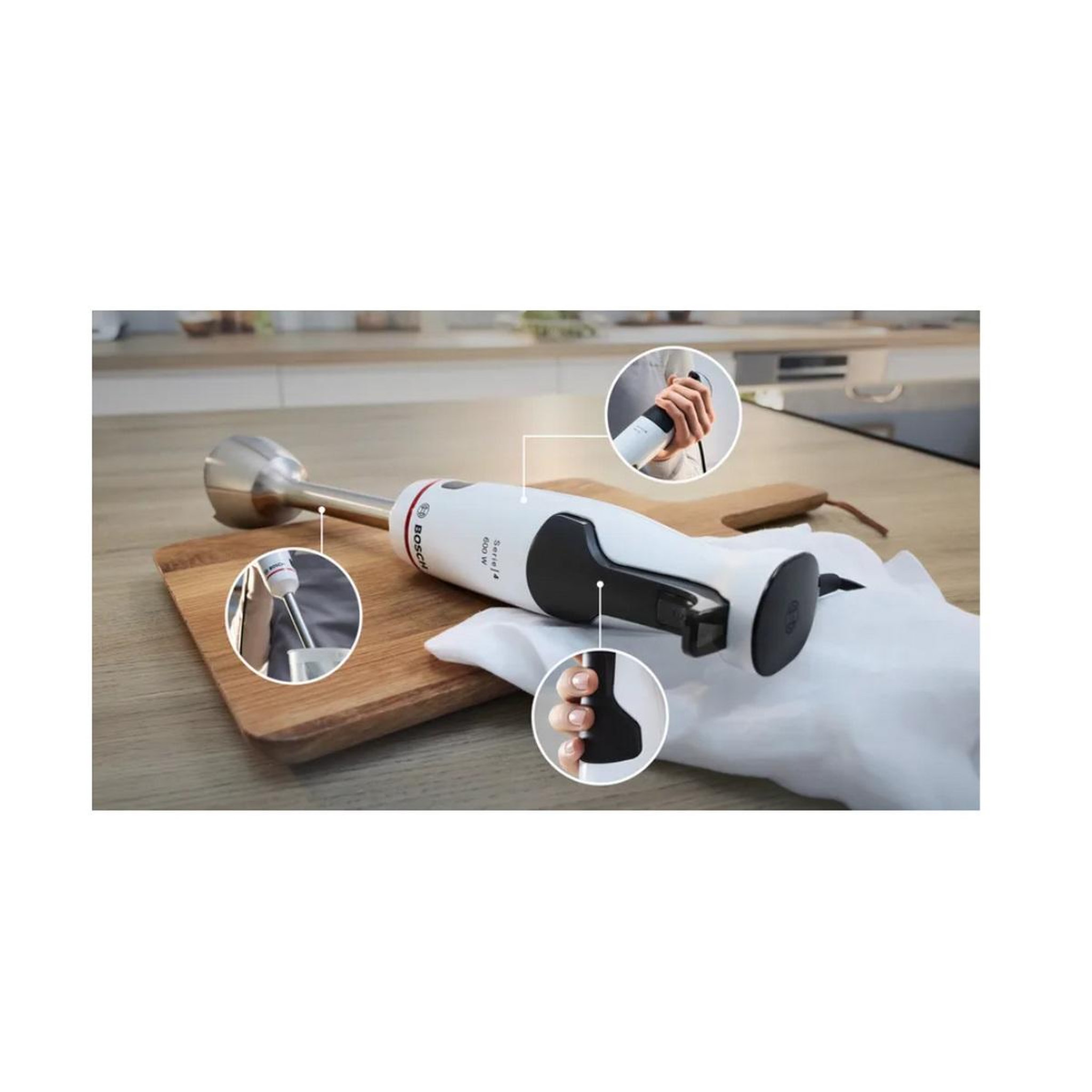 Voir la diapositive 4 : BOSCH Mixeur plongeant 600w blanc - msm4w221