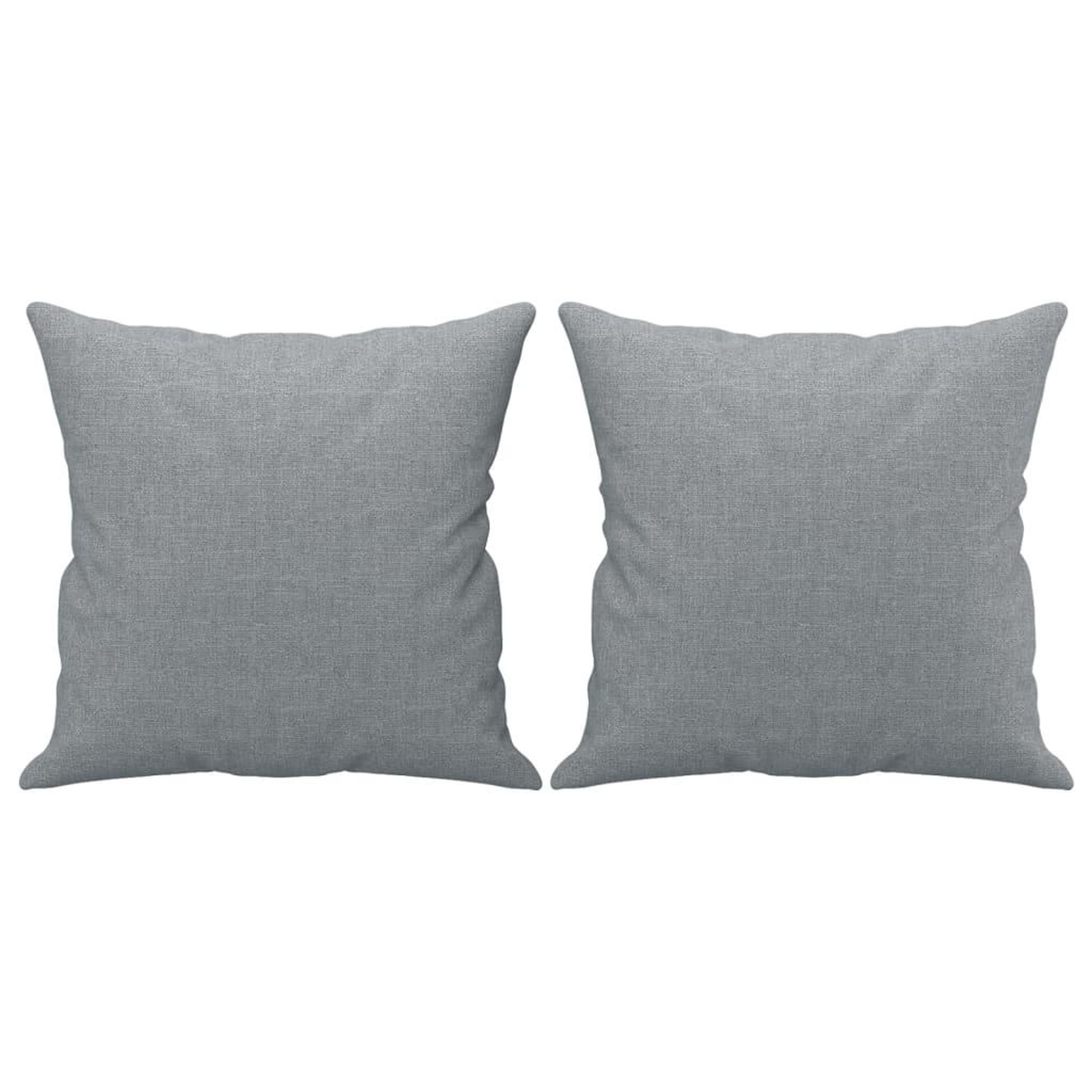 Voir la diapositive 5 : VIDAXL Canape 2 places avec oreillers gris clair 120 cm tissu