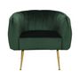 Voir la diapositive 2 : Habitat et Jardin Fauteuil en velours  Diana  - 1 place - Vert