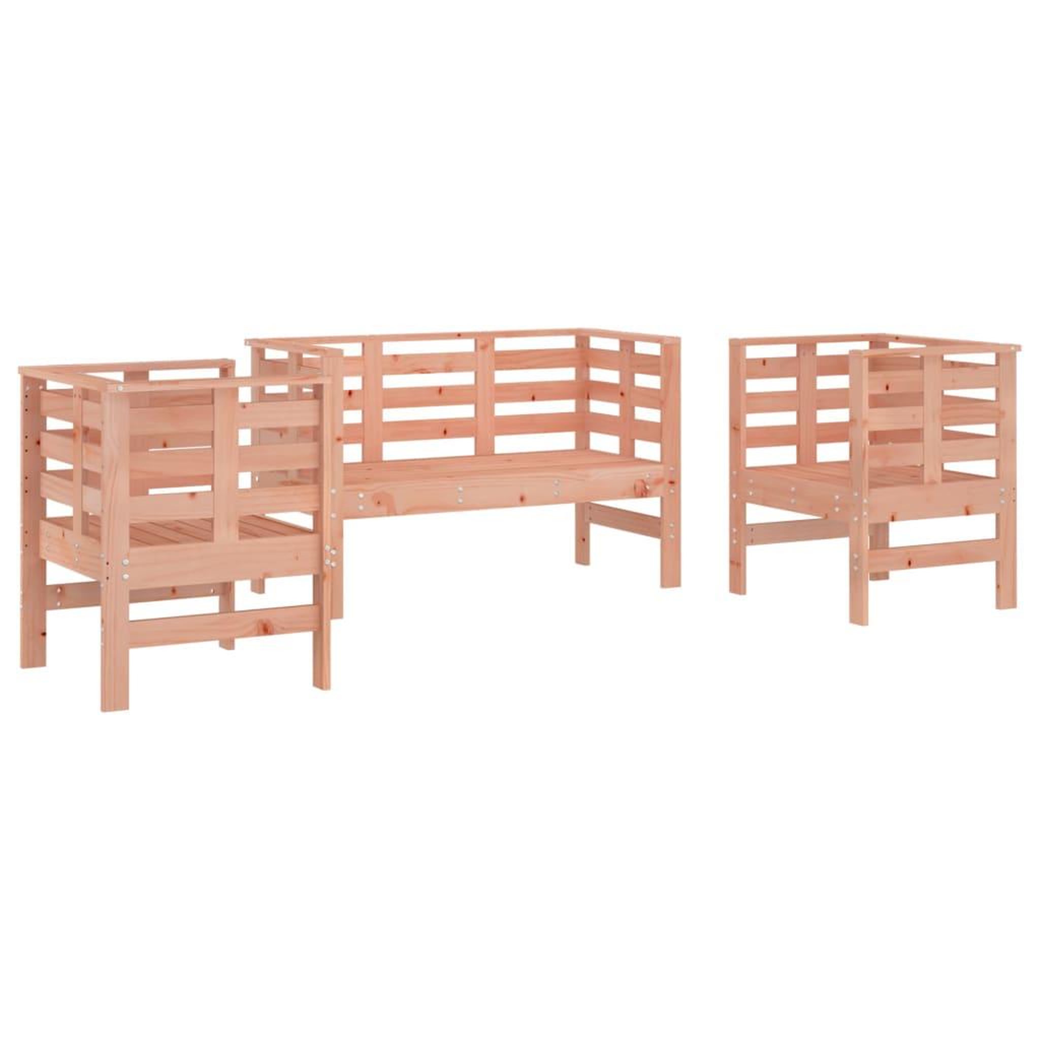Voir la diapositive 2 : VIDAXL Salon de jardin 3 pcs bois massif douglas