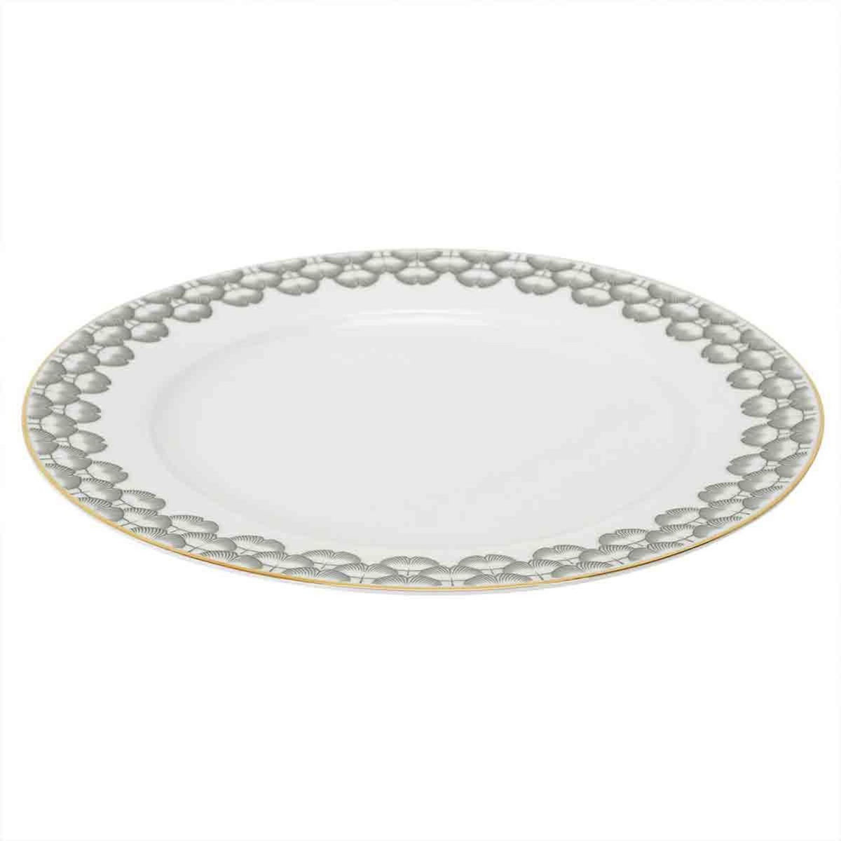 Paris Prix Lot de 6 Assiettes Plates  Ginkolo  26cm Blanc