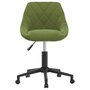 Voir la diapositive 3 : VIDAXL Chaise pivotante de bureau Vert clair Velours