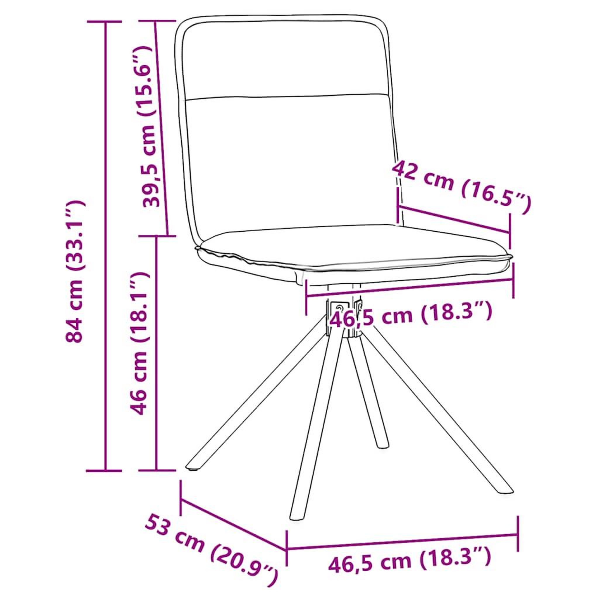 Voir la diapositive 6 : VIDAXL Chaises a manger lot de 6 gris clair tissu