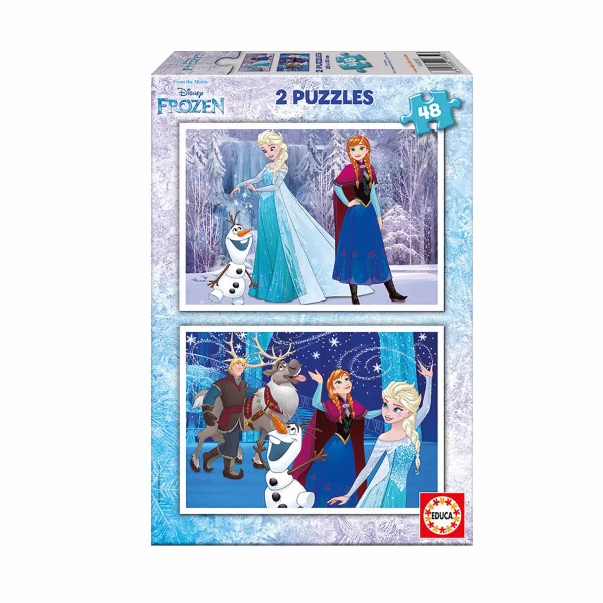 EDUCA Puzzle 2 x 48 pièces : la Reine des neiges