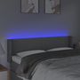 Voir la diapositive 4 : VIDAXL Tete de lit a LED Gris clair 147x16x78/88 cm Tissu