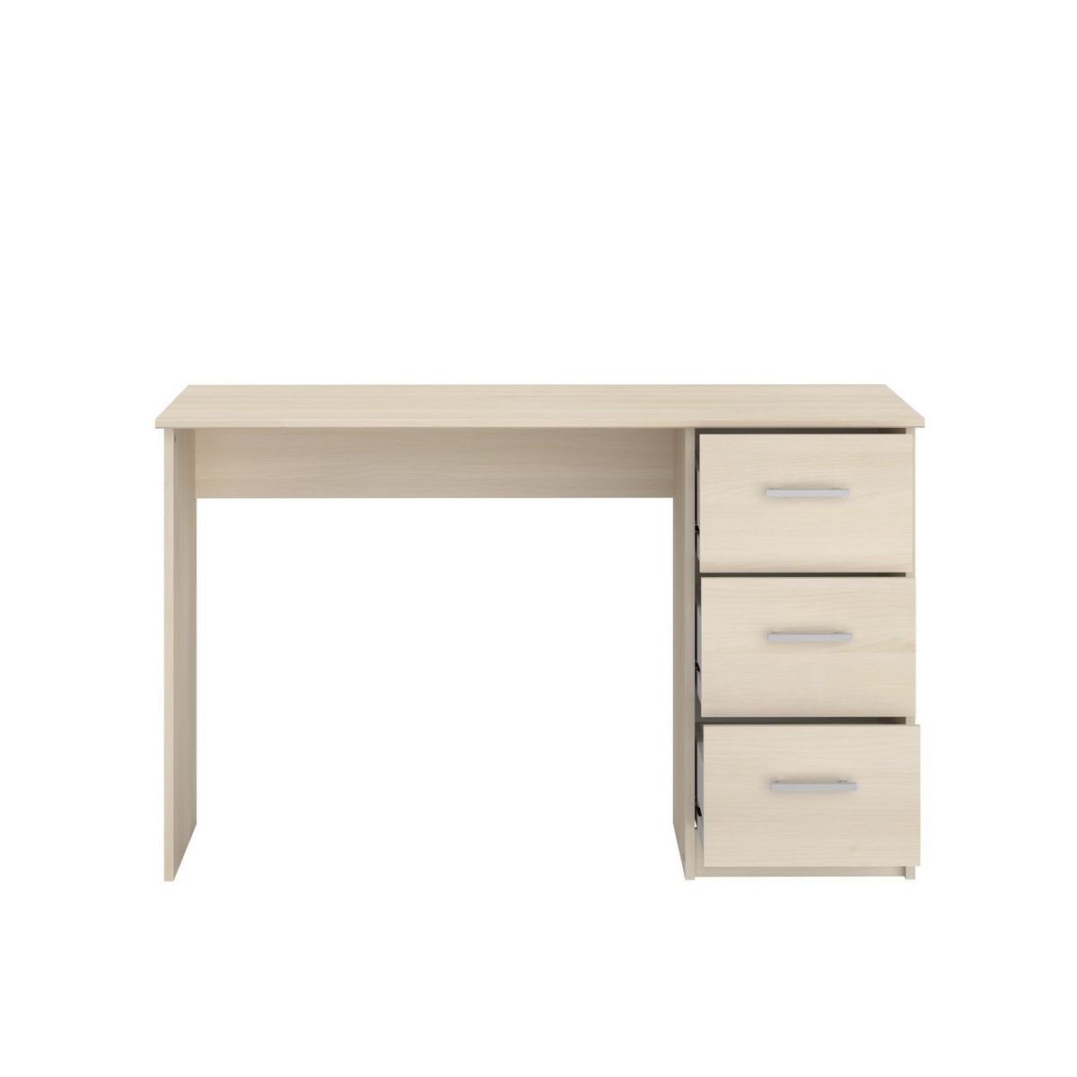 Bureau enfant droit 3 tiroirsL121 x H74 x P55cm STUDY