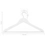 Voir la diapositive 6 : VIDAXL Cintres antiderapants 50 pcs Blanc Bois dur