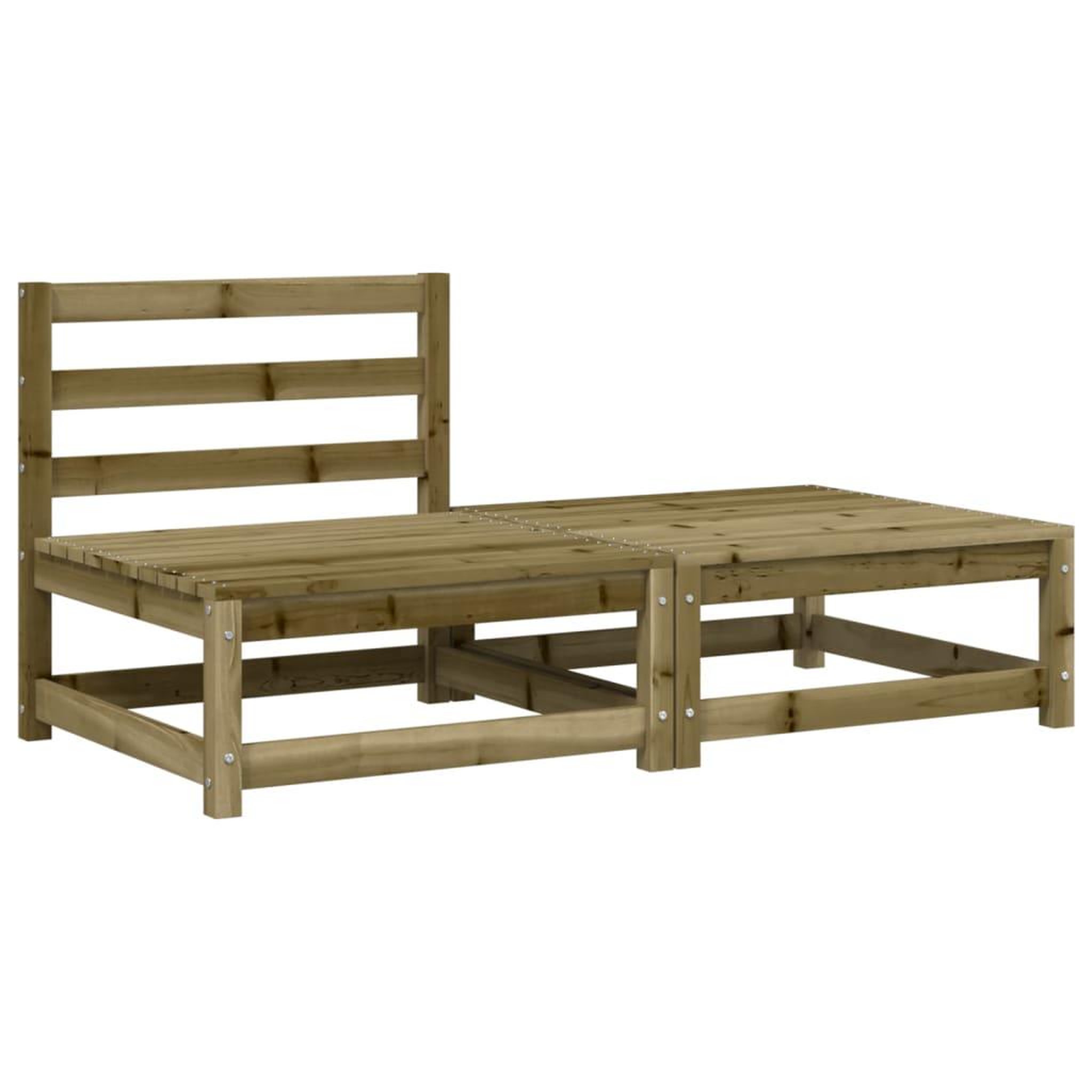 Voir la diapositive 4 : VIDAXL Canape de jardin sans accoudoirs avec coussins et repose-pieds