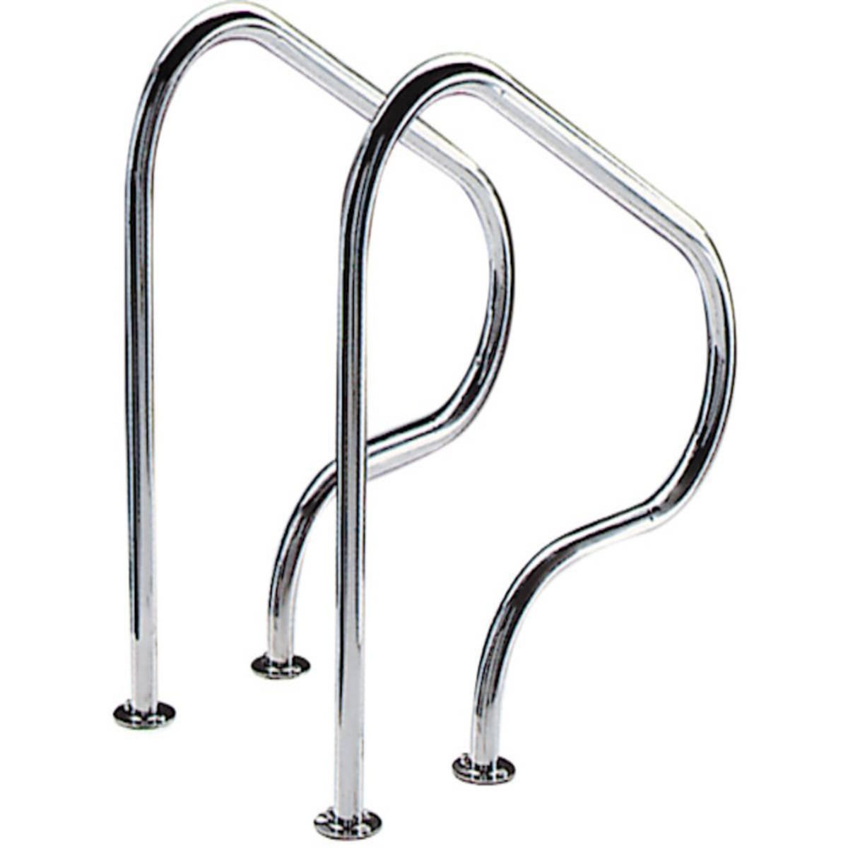 Habitat et Jardin Sorties de bain pour piscine - 80 x 80 cm - Inox - A sceller