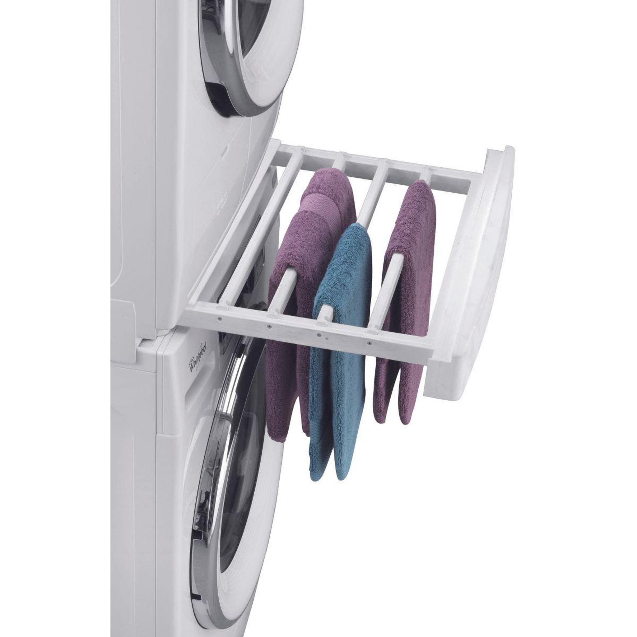 Voir la diapositive 3 : WPRO Kit de superposition skp101 universel lave-linge/sèche-linge
