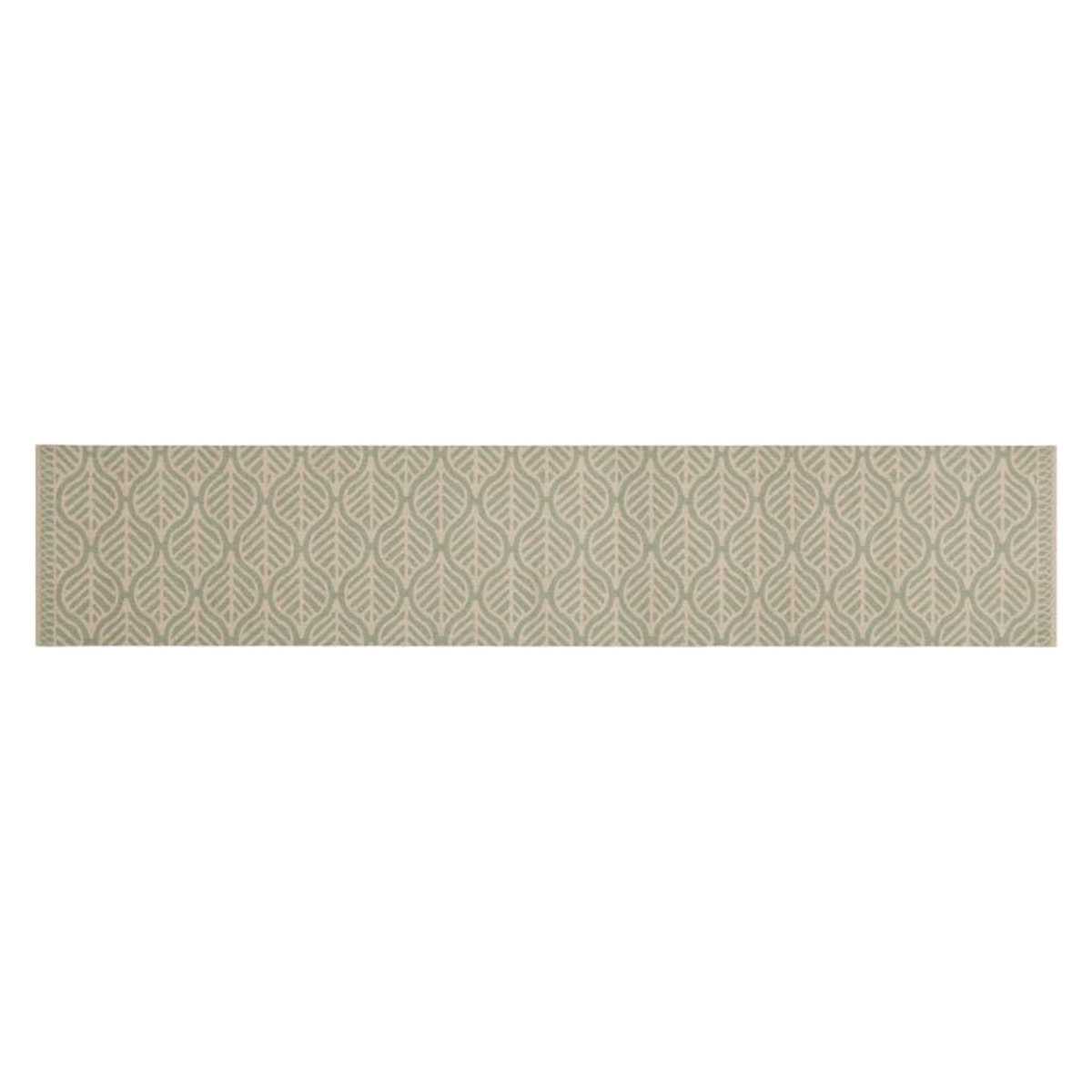 VIDAXL Tapis de cuisine lavable impression feuilles 60x300 cm velours