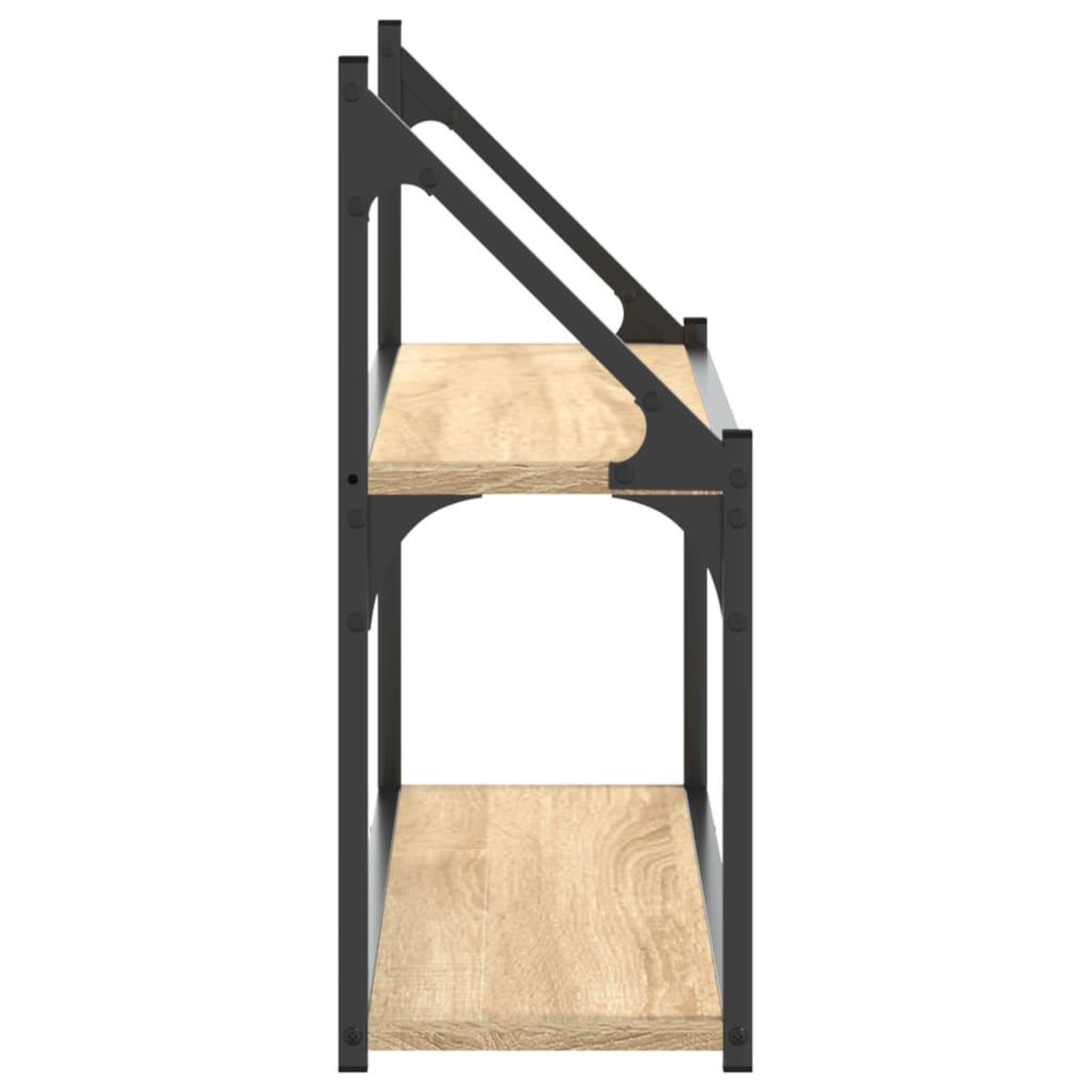 Voir la diapositive 5 : VIDAXL Etagere murale 2 niveaux chene sonoma 80x21x51 cm