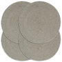 Voir la diapositive 1 : VIDAXL Napperons 4 pcs Gris Plain 38 cm Rond Coton