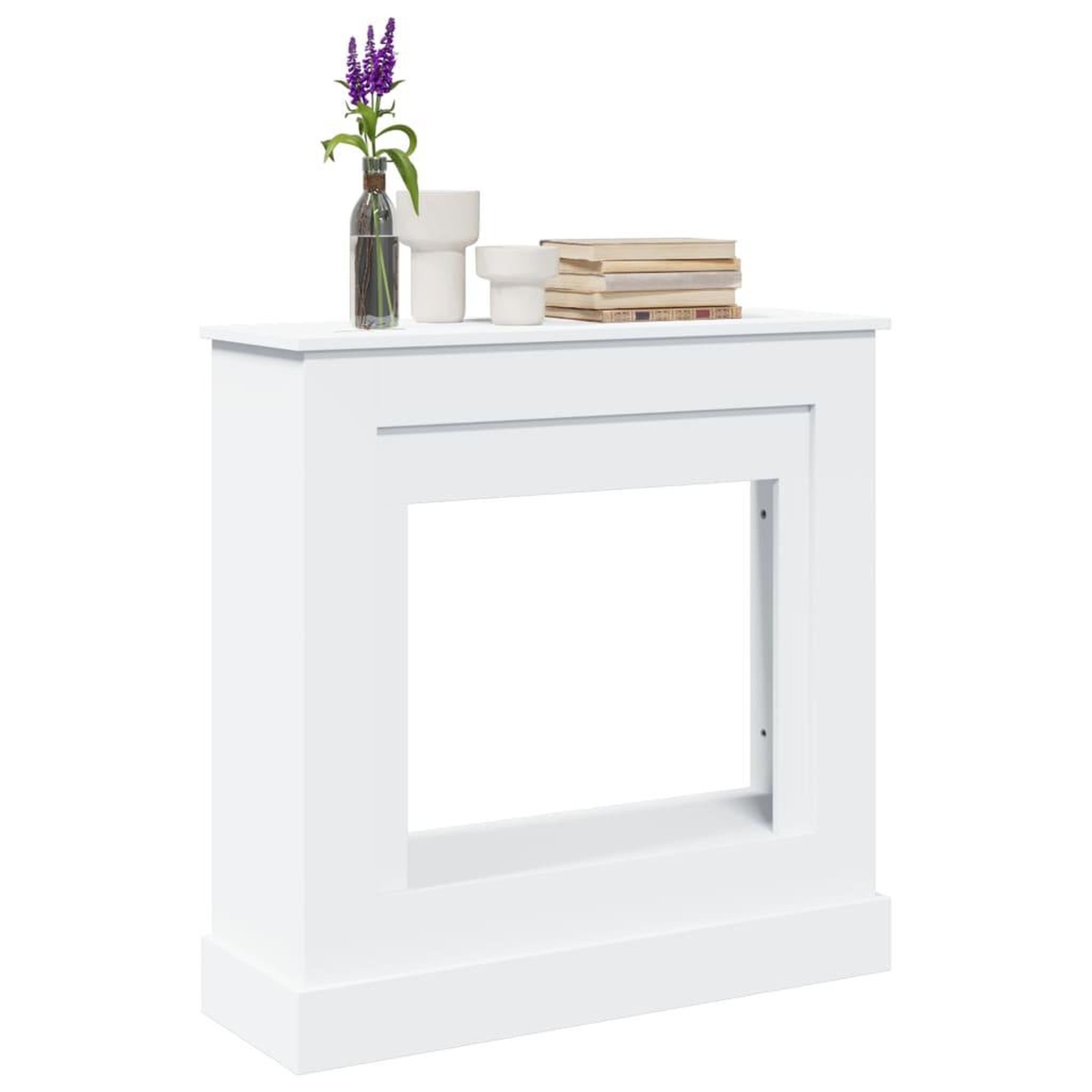 VIDAXL Cadre de cheminee blanc 90x30x90 cm bois d'ingenierie