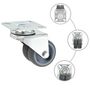 Voir la diapositive 2 : VIDAXL 12 pcs Roulettes pivotantes doubles 50 mm