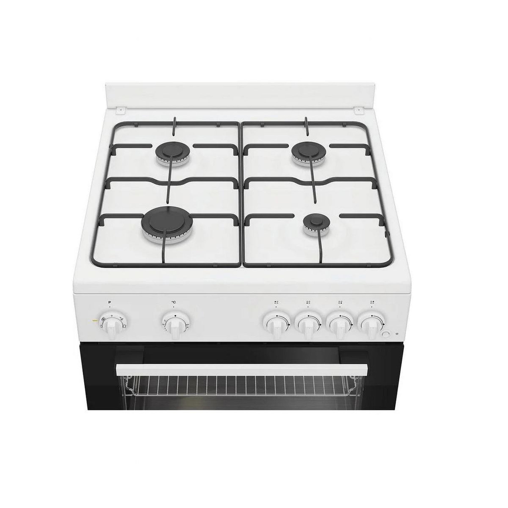 Voir la diapositive 5 : Indesit Cuisinière gaz 72l 4 feux blanc - I6G5KCW