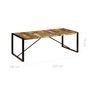 Voir la diapositive 6 : VIDAXL Table a dîner 220x100x75 cm Bois de recuperation solide