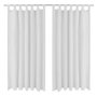 Voir la diapositive 1 : VIDAXL 2 pcs Rideau a Passant Micro Satin Blanc 140 x 175 cm