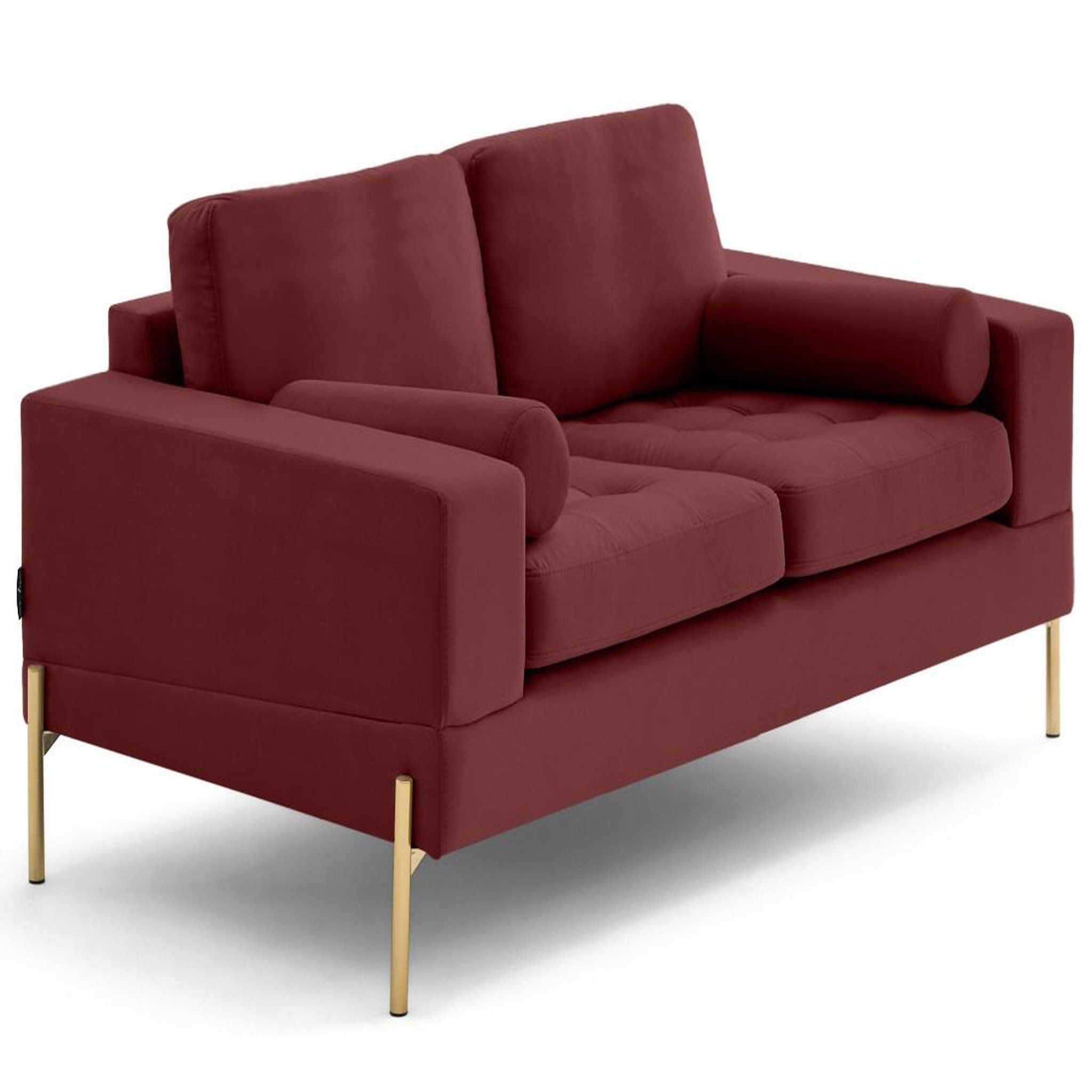Voir la diapositive 4 : LISA DESIGN Isaure - canapé droit 2 places en velours