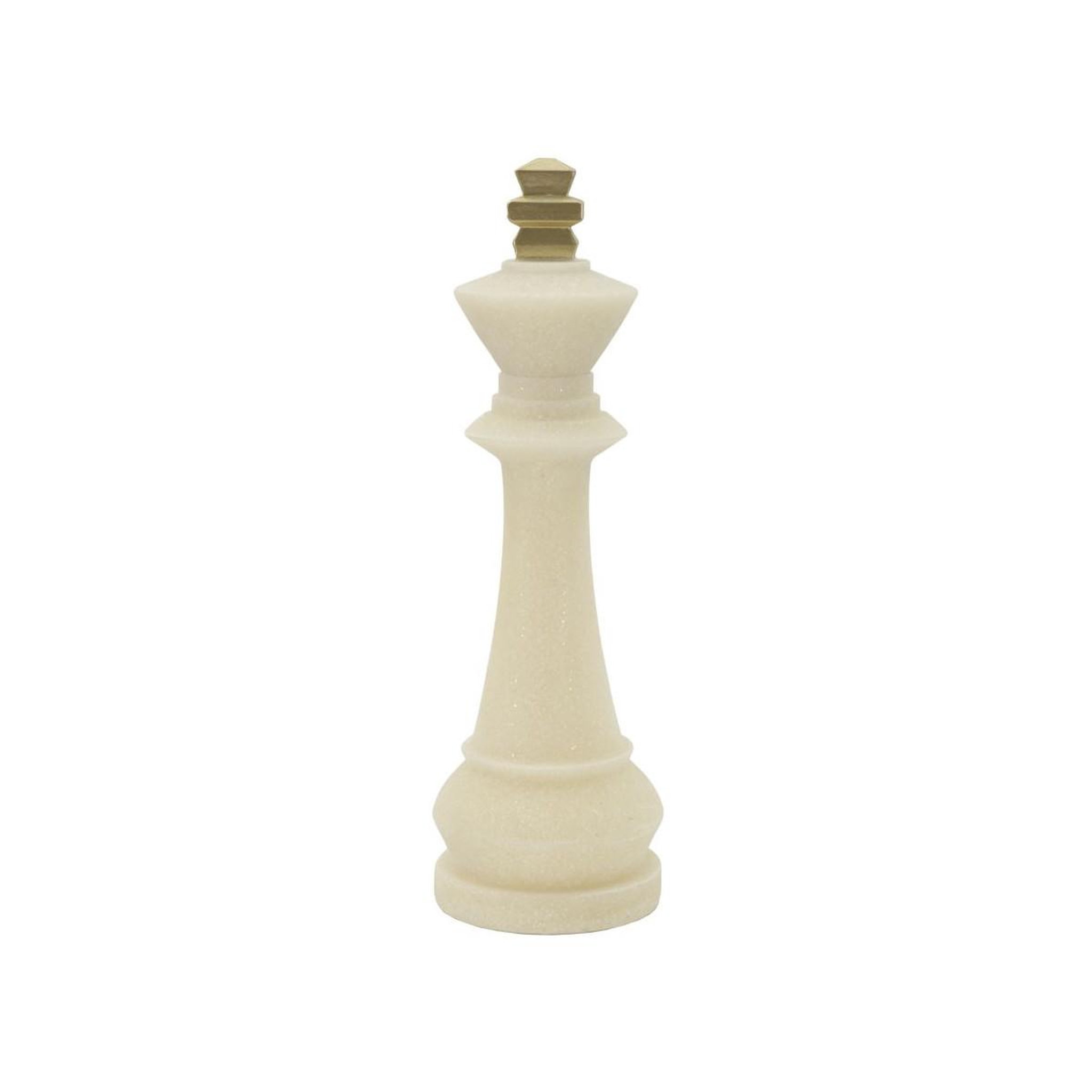 Paris Prix Pièce d'échec déco roi  quarzy  41cm blanc