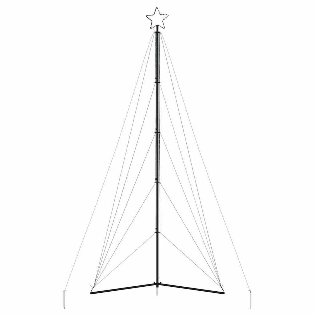 VIDAXL Sapin de Noël a LED 615 LED colorees 404,5 cm