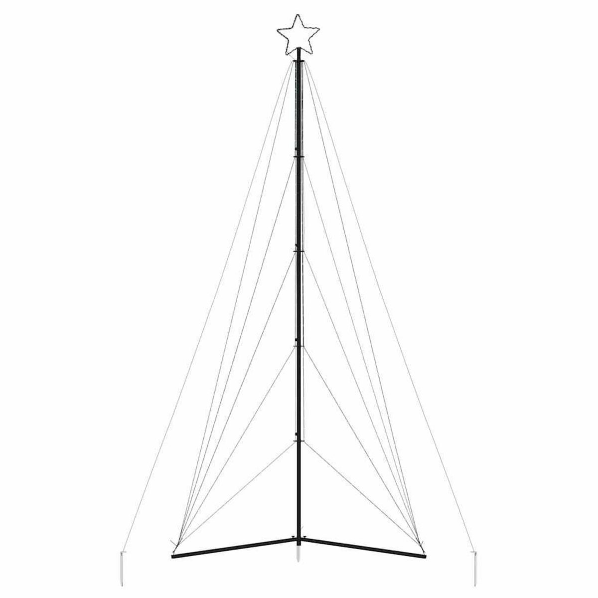 VIDAXL Sapin de Noël a LED 615 LED colorees 404,5 cm