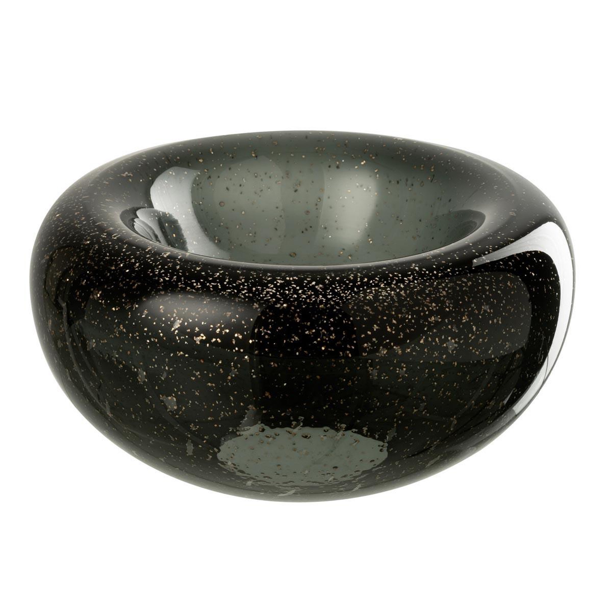 J-LINE Coupelle déco en verre  carol  26cm noir