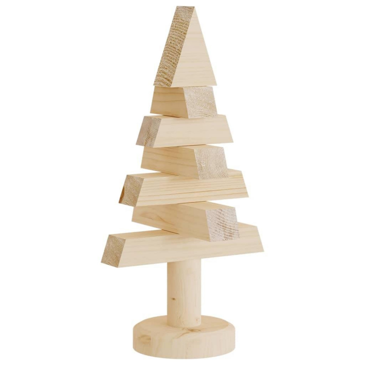 VIDAXL Arbres de Noël en bois pour decoration 2 pcs 30 cm pin massif