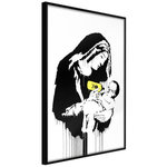 Paris Prix Affiche Murale Encadrée  Banksy Toxic Mary. Coloris disponibles : Noir, Jaune